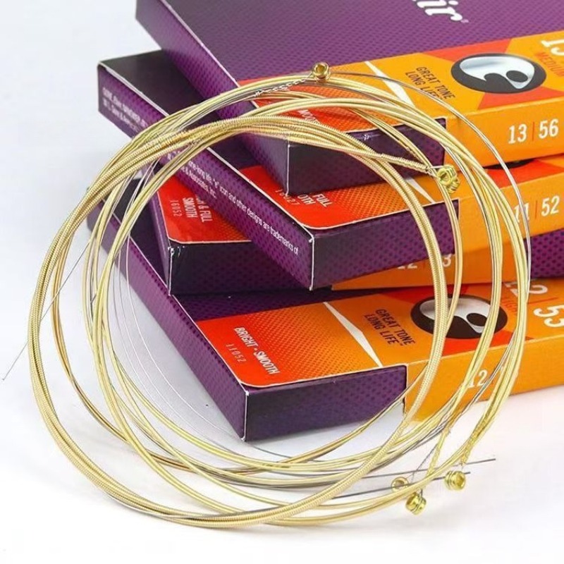 Musical Instrument With Strings - Coated Acoustic Guitar Strings Phosphor Bronze