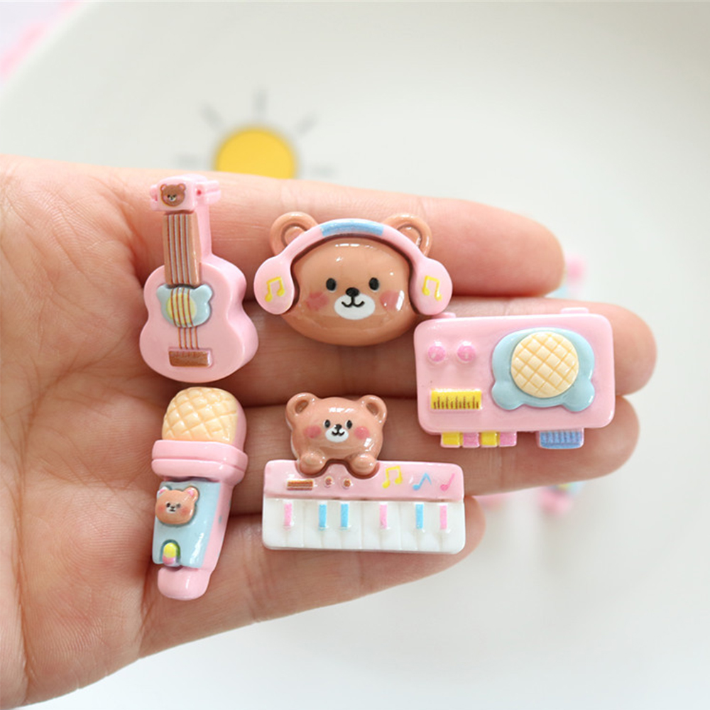 Musical Instrument Manufacturers - 10PCS Shiny Bear Musical Instrument Resin