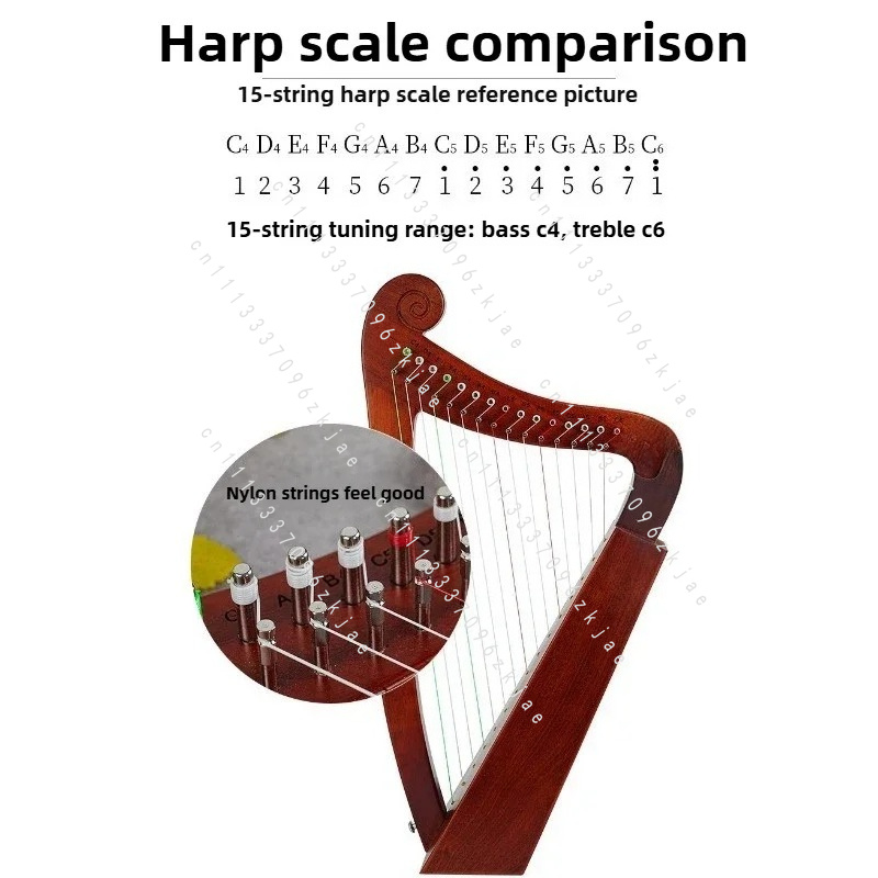 Handmade 15 Tone Harp Sound Th - đánh giá và giá Musical Instrument Sounds