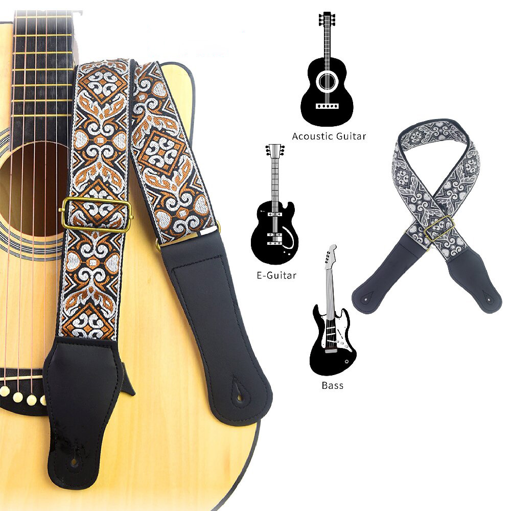 Guitar Strap Embroidered Print - đánh giá và giá Musical Instrument Sounds