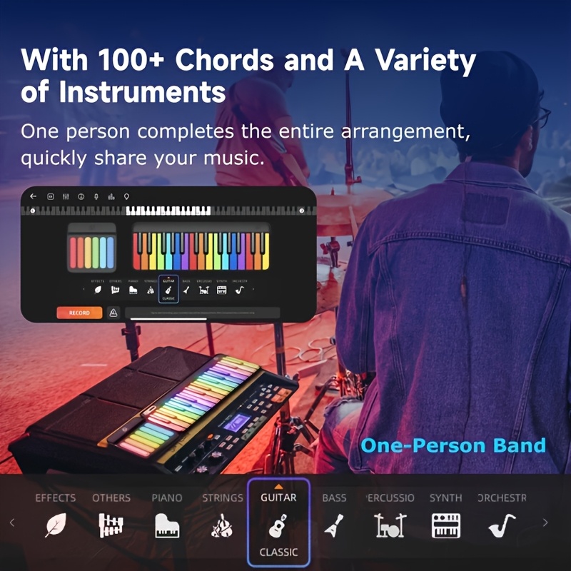 Stylish LED-Backlit PopuPiano  - đánh giá và giá Musical Instrument No Touch